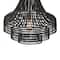 Hello Honey® 23.4" Black Metal, Rattan & Wood Bead Chandelier